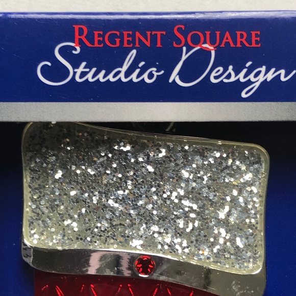 Studio Design Regent Square Initial C Enamel Christmas Ornament European Crystal - Picture 2 of 4